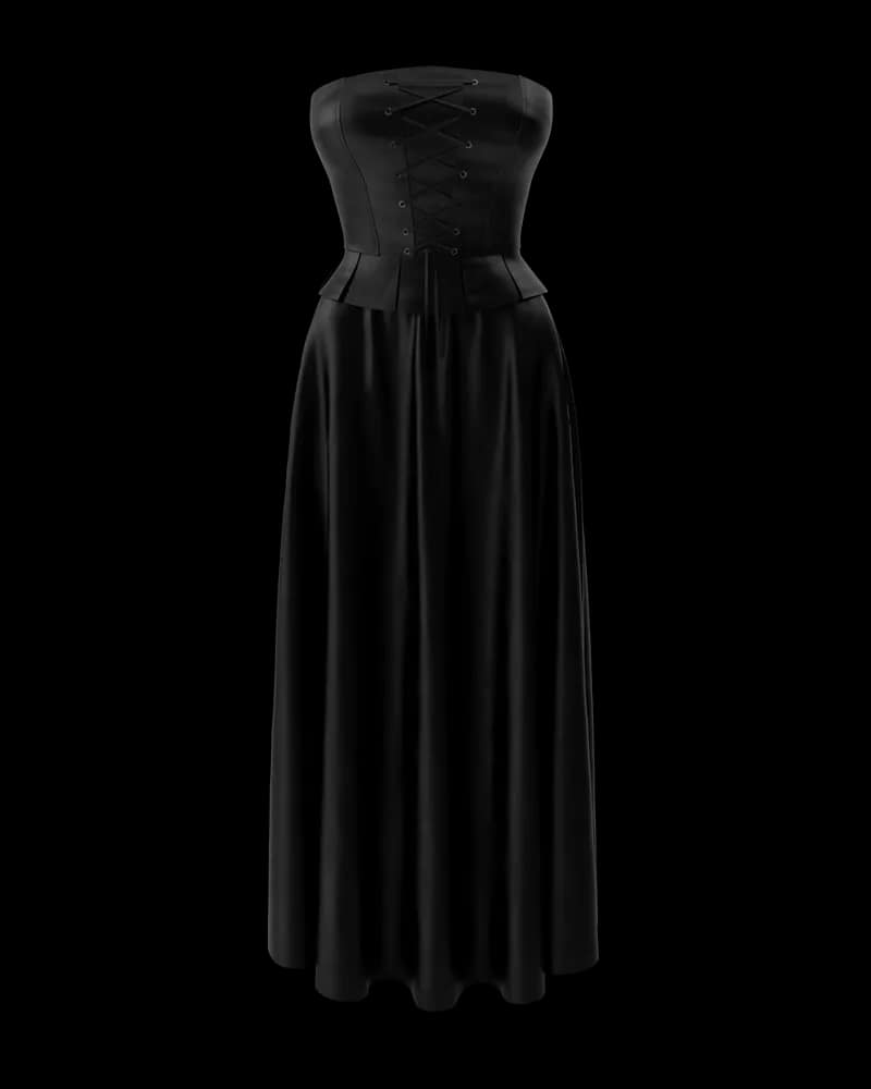 Pleated Midi Skirt